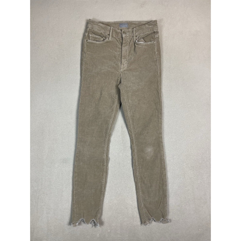Mother Pants Womens 25 High Waisted Looker Ankle Chew Honey Corduroy EUC